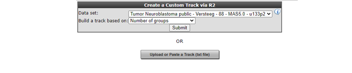 Figure    20: Build a Custom Track: Upload or paste a track.