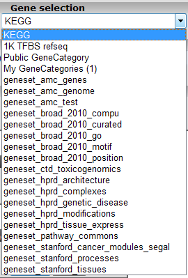 Figure    3: Available collections of Genesets in    R2